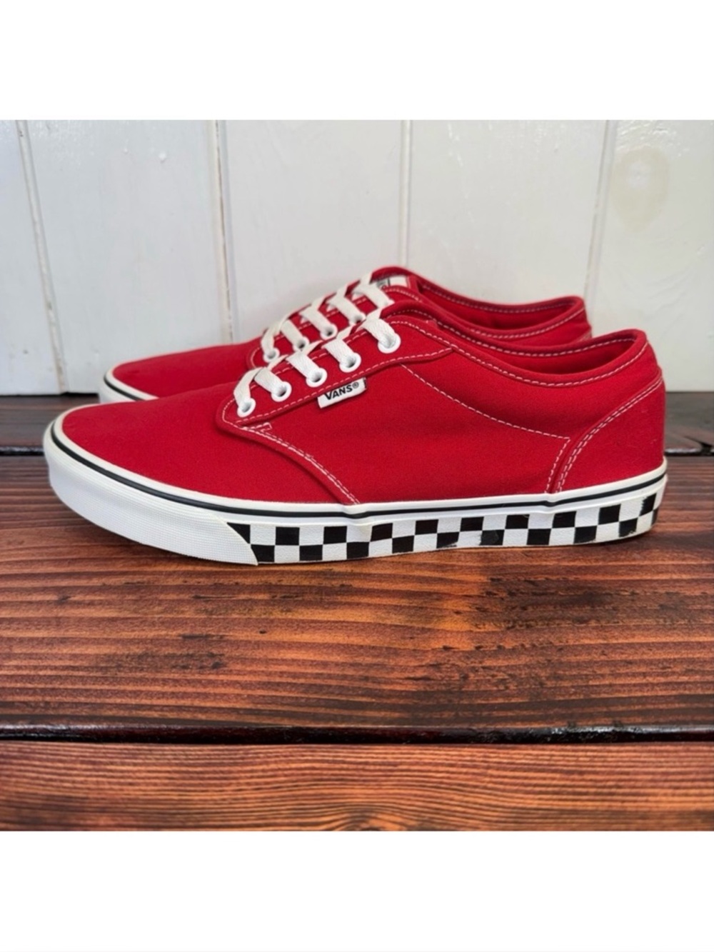 Vans Atwood Checker Sidewall Red / White / Black Men’s 11.5